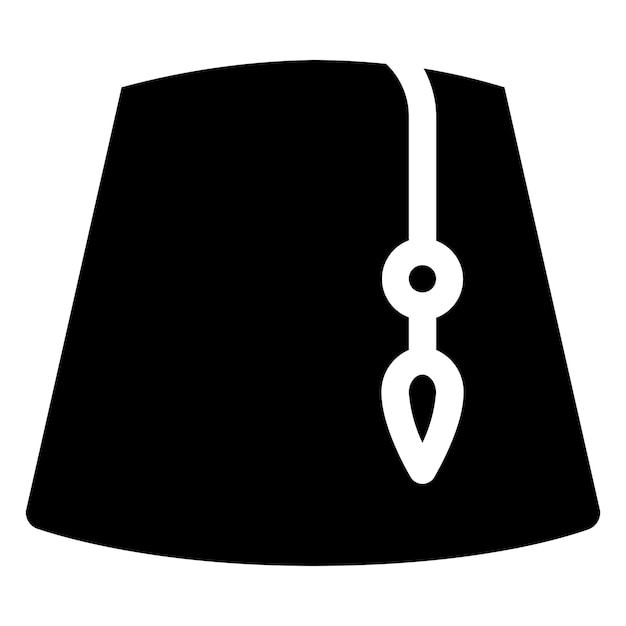 Plik wektorowy czapka z czaszką turecki islamski akcesoria glif płaski wektor ikony