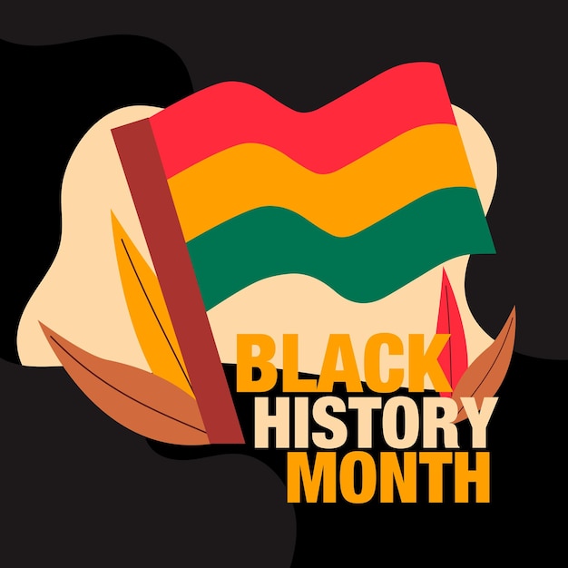Czarna Historia Miesiąca Flaga Republiki Południowej Afryki Ręcznie Rysowane Ilustracji Wektorowych