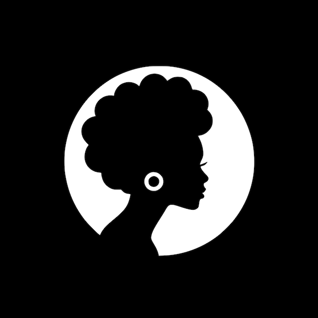 Plik wektorowy czarna kobieta minimalistyczna i prosta sylwetka ilustracja wektorowa