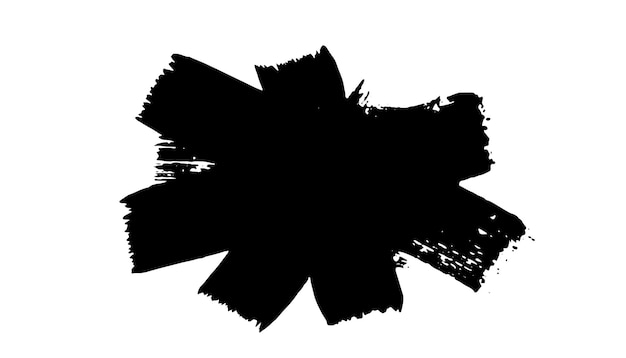 Czarna plama pędzla grunge sztandar ręcznie rysowane powitalny Grunge odznaka pędzla ręcznie rysowane na czarno