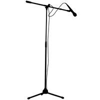 Plik wektorowy czarna sylwetka mikrofon sceniczny i stojak na białym tle