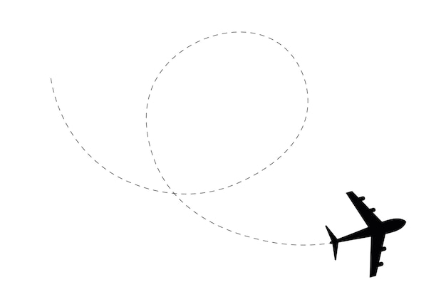 Plik wektorowy czarna sylwetka samolotu na białym tle