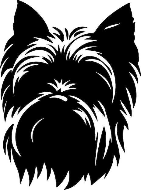 Plik wektorowy czarna sylwetka yorkshire terrier z przezroczystym tłem