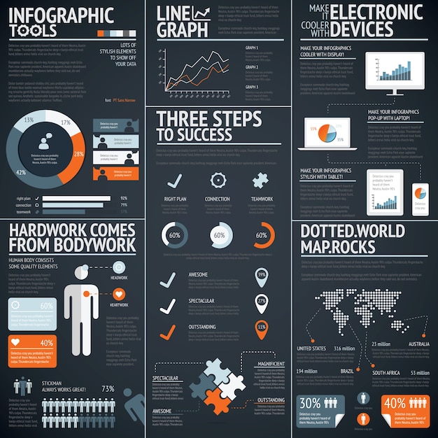 Plik wektorowy czarne infografiki wektorowych elementów biznesowych wizualizacji