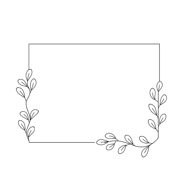 Plik wektorowy czarne kwiatowe ramki graficzne ślubne dekoracje kwiatowe wieniec laurowy ilustracja wektora