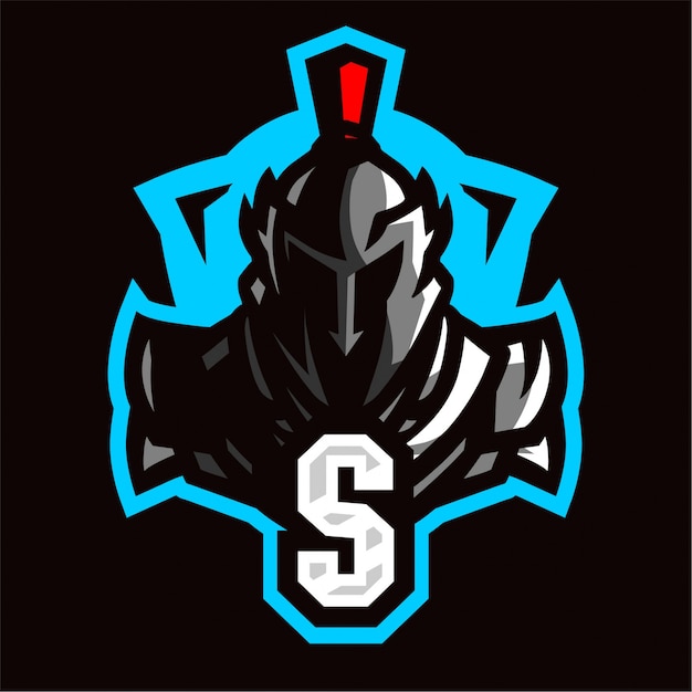 Czarne Logo Sparta Z Maskotką
