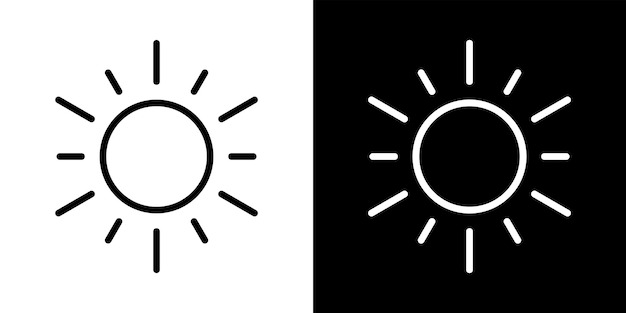 Czarne słońce w stylu płaski Wektor ikona dzień Słoneczny znak Ilustracja Sundust