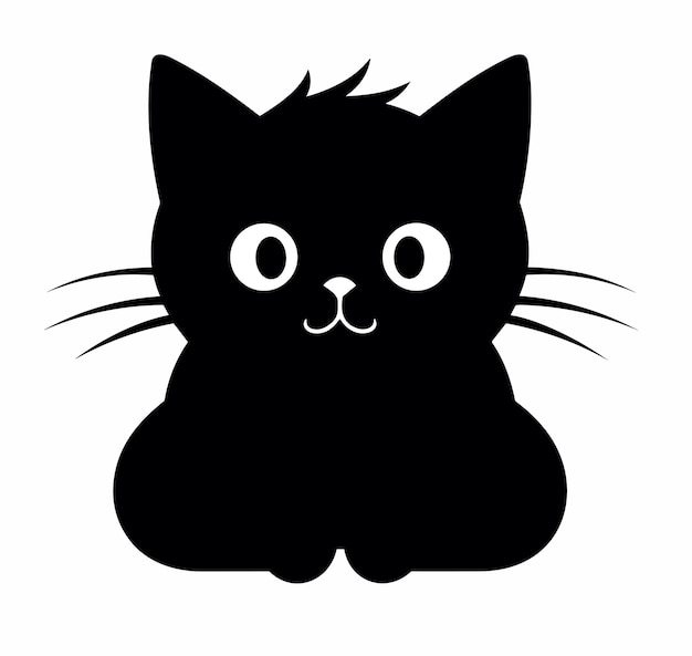 Czarne sylwetki kotów ustawione na Halloween i inne kształty kotów izolowane na białym tle
