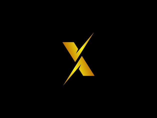 Czarne tło z żółtym logo x