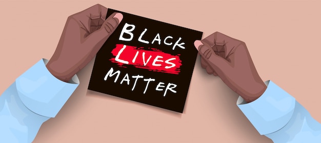Czarne życie Ma Znaczenie Sztandarem Protestu, Wiecu Lub Kampanii Uświadamiającej Przeciwko Rasowej Dyskryminacji Ciemnego Koloru Skóry.