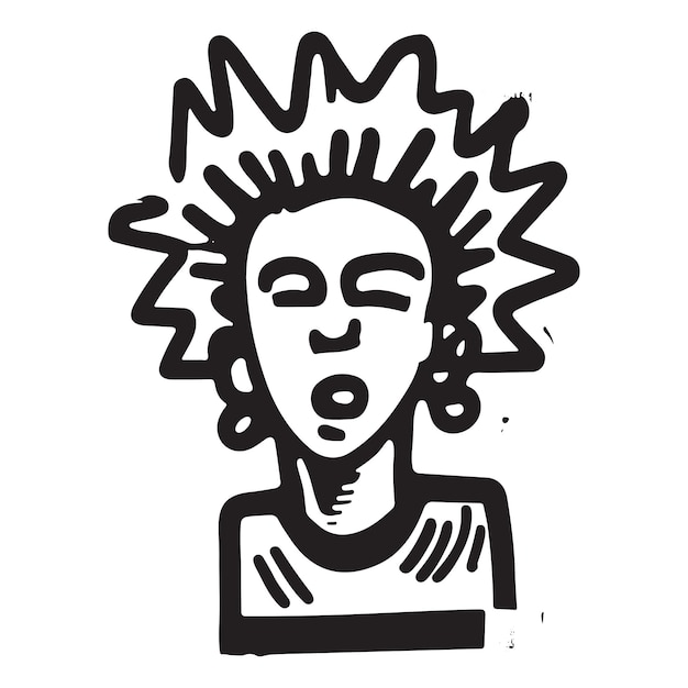 Czarno-biała grafika inspirowana subkulturami z lat 90. i 2000. Keith Haring JeanMichel Basquiat