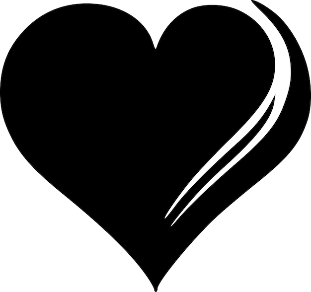 Plik wektorowy czarno-biała ilustracja wektorowa serca