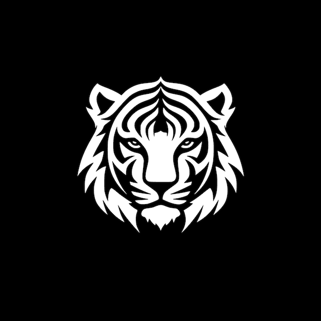 Czarno-biała Ilustracja Wektorowa Tygrysa