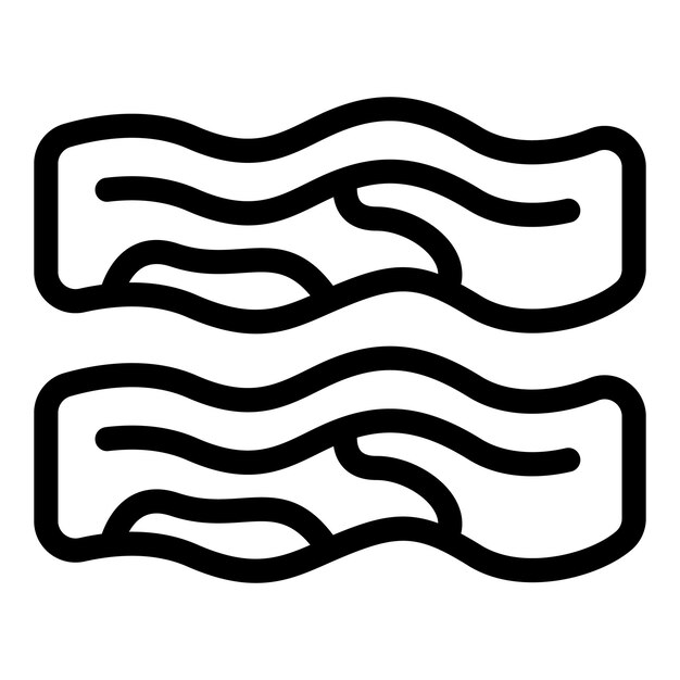 Czarno-biała minimalistyczna ikona bekonu