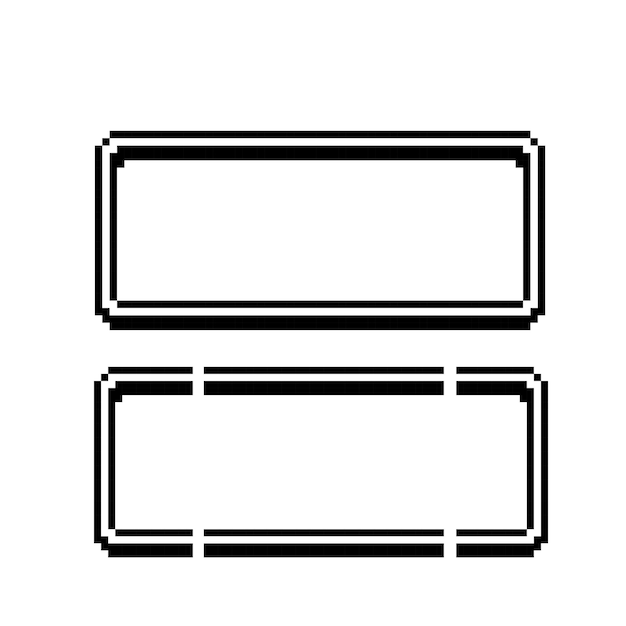 Plik wektorowy czarno-biała ramka w stylu pixel art