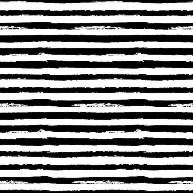 Czarno-białe bezszwowe tło wzór z wektorem paski farby grunge