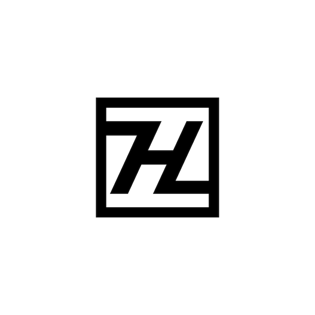 Plik wektorowy czarno-białe logo z literą h pośrodku