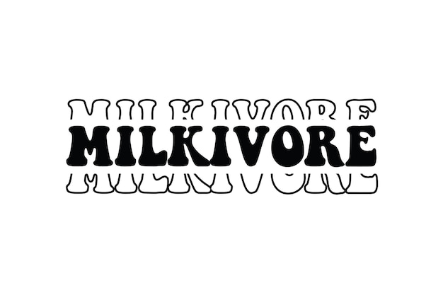 Czarno-białe Logo Ze Słowem Milknivore.