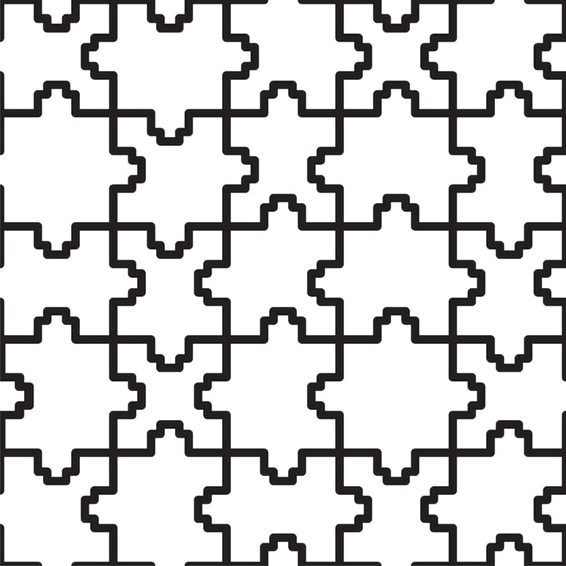 Czarno-białe Puzzle Pikselowe