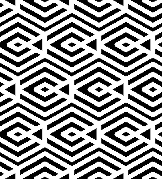Czarno-białe streszczenie teksturowanej geometryczny wzór. Symetryczne monochromatyczne tło włókienniczych. Maswerk podszyty splotem.