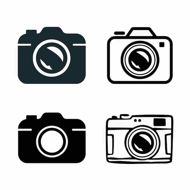 czarno-białe zdjęcie aparatu fotograficznego i czarno-białe zdjęcie