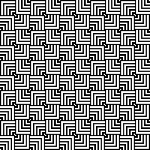 Czarno-biały bezszwowy abstrakcyjny geometryczny wzór nakładających się kwadratów