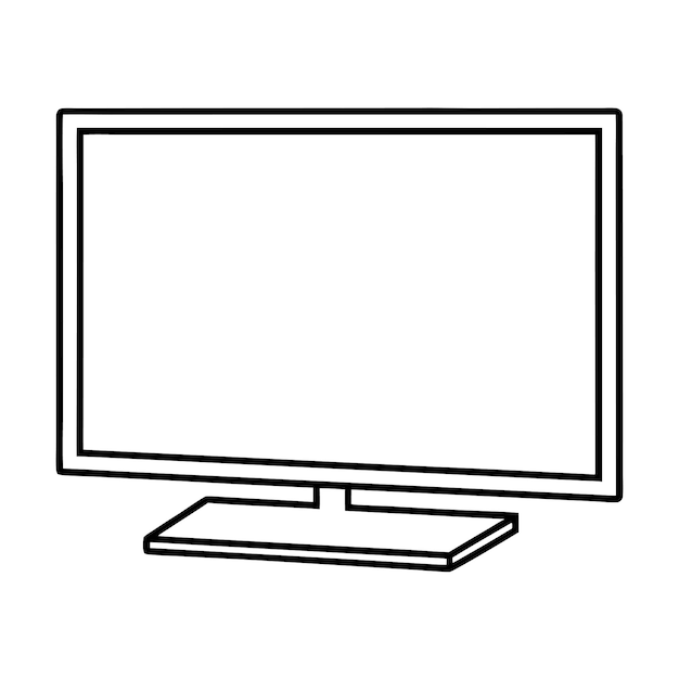 Czarno-biały monitor komputerowy