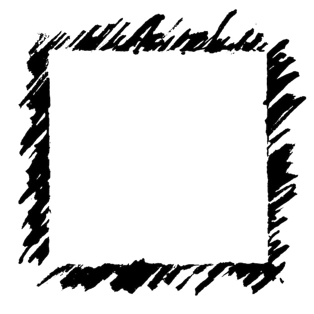 Czarno-biały monochromatyczny abstrakcyjny wektor ramki na białym tle