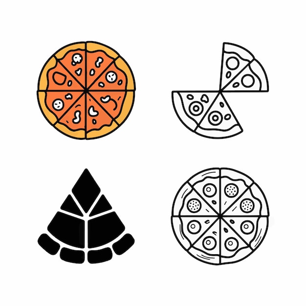 czarno-biały obraz pizzy z obrazem liścia na nim