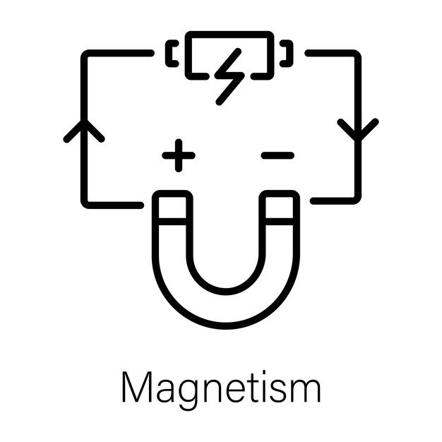 Czarno-biały obraz schematu, na którym jest napisane "magnetyczny"