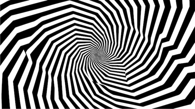 czarno-biały paskowy wzór spiralny