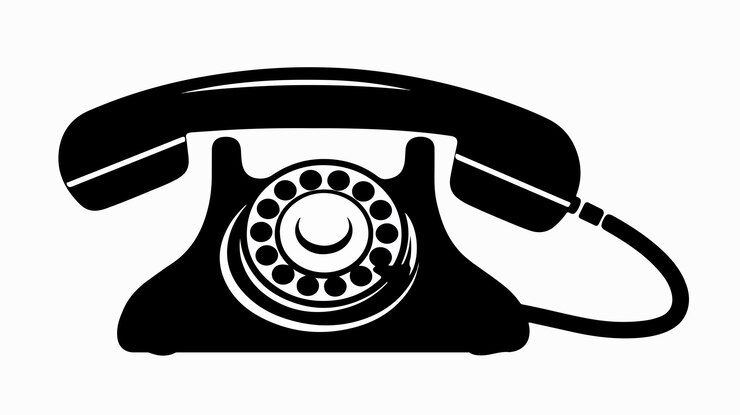 Wektor czarno-biały rysunek telefonu z numerem 3 na nim