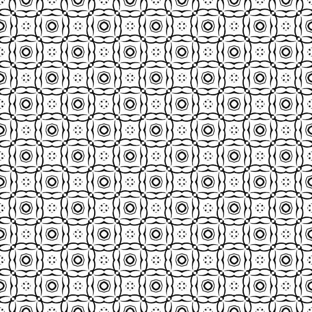 Czarno-biały wzór bez szwu tekstury Skala szarości ozdobnych projektów graficznych Mozaiki ozdoby Wzór szablonu Ilustracja wektorowa EPS10