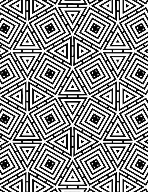 Czarno-biały wzór geometryczny Art Deco