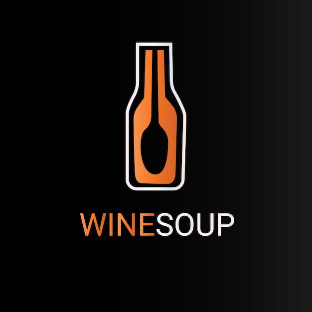 Czarno-pomarańczowe logo zupy winnej.