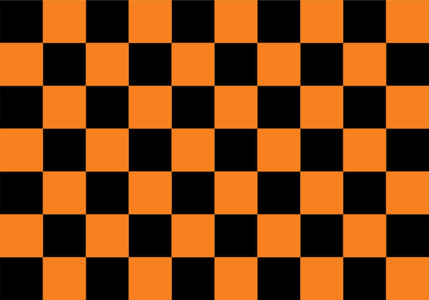 Czarno-pomarańczowy wzór w kratkę