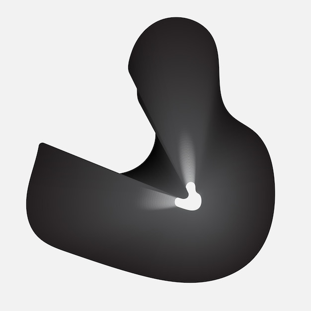 Plik wektorowy czarno-szary abstrakcyjny kształt geometryczny gradientu płynu