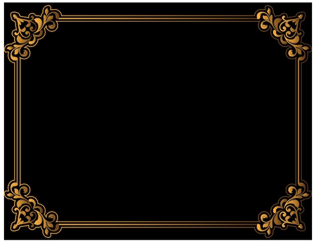 Plik wektorowy czarno-złota ramka z obramowaniem tekstu