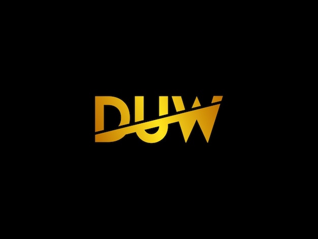 Plik wektorowy czarno-złote logo z tytułem „duw”