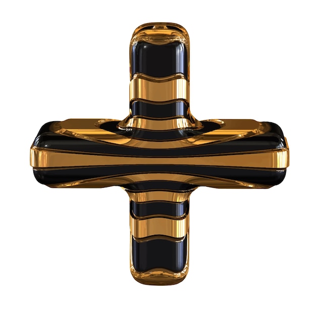 Plik wektorowy czarno-złoty symbol z paskami