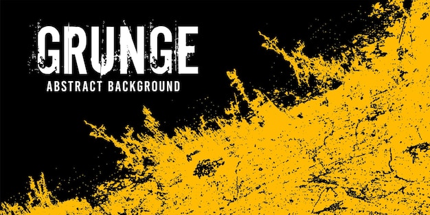 Czarno-żółte abstrakcyjne brudne tło grunge