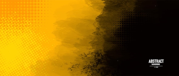 Czarno-żółte Abstrakcyjne Tło Z Teksturą Grunge