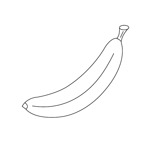 Czarny banan w stylu vintage na białym dla czarnej linii dla ilustracji zwycięzcy
