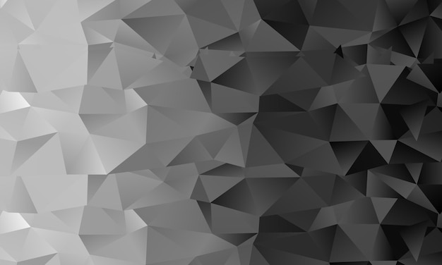 Czarny biały gradient low poly gradient tła