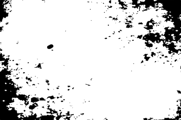 Plik wektorowy czarny brudny poplamiony grungy tekstura na białym tle