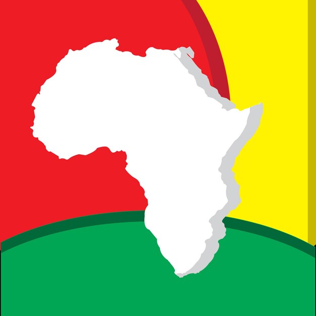 Plik wektorowy czarny dzień historii ikona wektor afrykańska flaga szablon tło plakat
