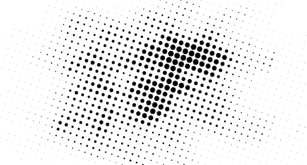 Plik wektorowy czarny i biały efekt kropek półtonu wzór wektorowy efektu półtonu kropki okrągłe izolowane na białym