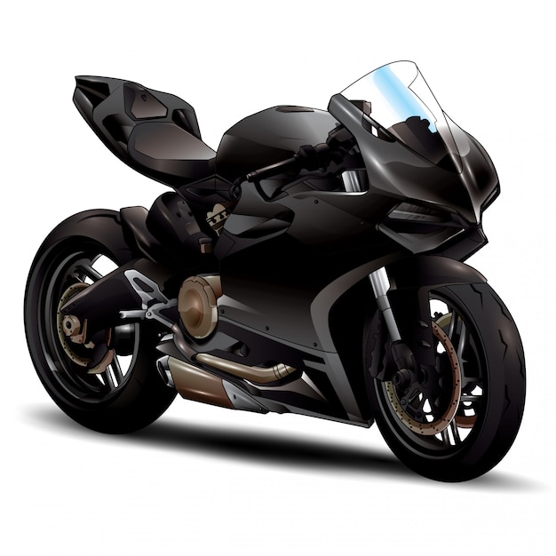 Czarny motocykl