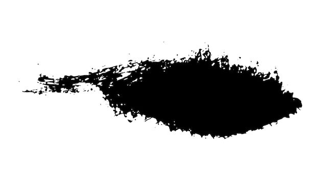 Czarny pędzel grunge baner ręcznie narysowany splash Grunge odznakę pędzel ręcznie narysowany czarny