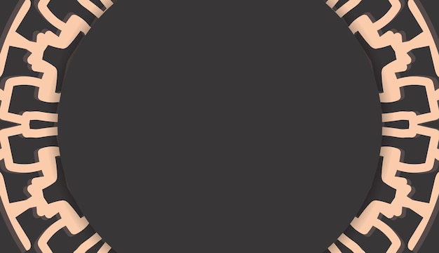 Plik wektorowy czarny piękny plakat z beżowym wzorem